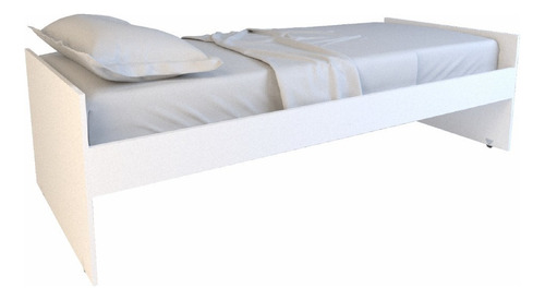 Cama Minimalista P/ Colchon 1 Plaza Moderna Resistente Bco. Color Everest