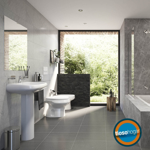Imagen 2 de 10 de Juego Roca Monaco Baño Inodoro Bidet Monocomando Porcelana