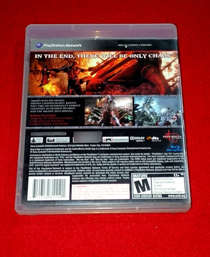 God Of War Iii - Playstation 3 Original (Usado)