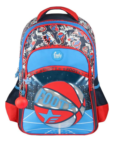 Mochila Espalda 18 Footy Play Futbol Luz Led Escolar En Mca