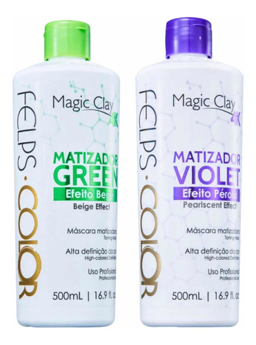 Felps Color Matizador Green + Violet 500ml + Brinde