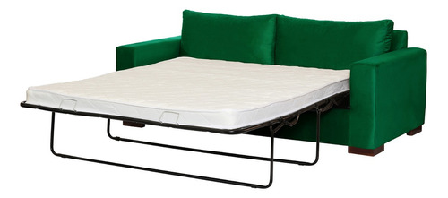 Sofa Cama Livorno 2pl Tela Velvet Verde