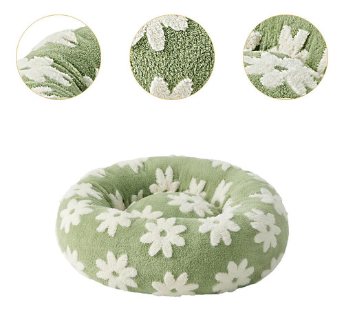 Donut Dog Bed Seasons Cozy Washable Cover Verde Grande