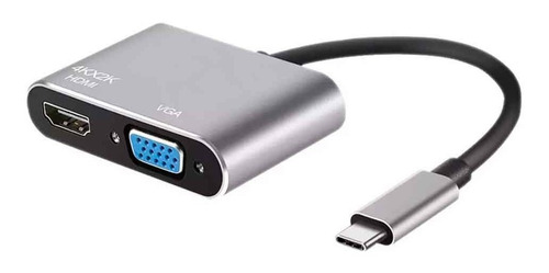 Adaptador 4 En 1 Usb C A Hdmi 4k, Vga, Usb 3.0, Pd Carga