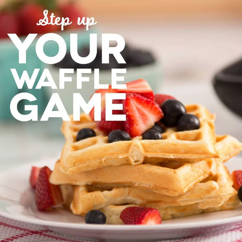 Waflera Dash Grande Cuadrada 4 Waffles 2 Tiras Antiadherente