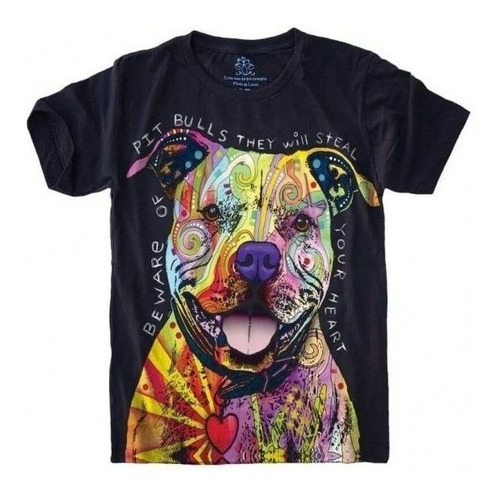 Camiseta Estilosa Infantil - Pitbull Tam Do 1 Ao 12