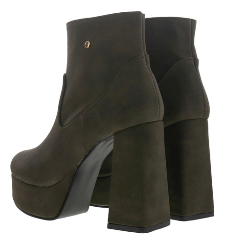 Imagen 2 de 4 de Botines Botas De Tacón Con Plataforma Mujer Dama Erez