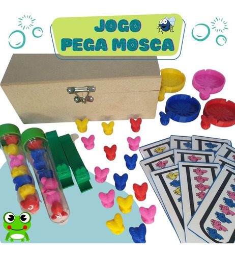 Kit Pedagógico Pega Mosca Divirta-se Brincando E Aprendendo