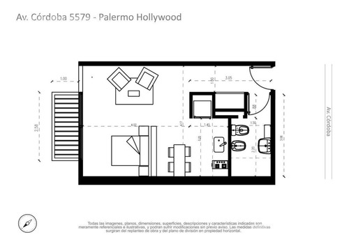 Imagen 14 de 30 de Venta Departamento / Estudio De 1 Ambiente En Palermo Hollywood