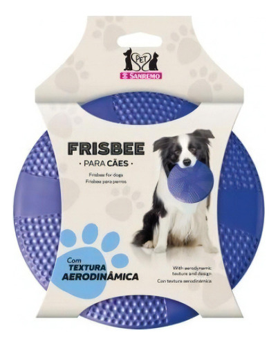 Brinquedo Pet Frisbee Dog Plástico Sanremo Cor Azul