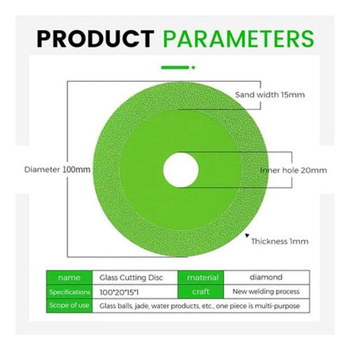 . Glass Cutting Disc - 2 Pcs Superfine Diamond Blade