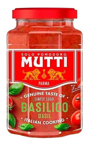 Mutti Salsa Tomate Sugo Basilico 400g Origen Italia