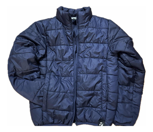 Campera Puffer Infantil Marca Topper Azul Colegial