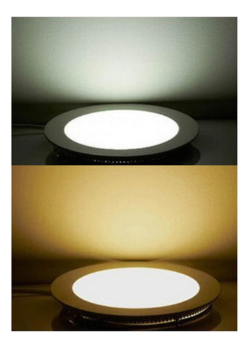 Panel Led Idoler 12w Spot Embutir Redondo Color Blanco Frío (6500k)