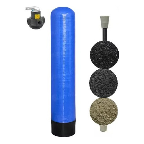 Filtro Central Removedor Ferro E Manganês 3000 L/h Cor Azul