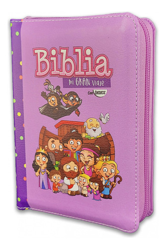 Biblia Rvr1960 Mi Gran Viaje Lila Im Piel Cierre Índice Bolsillo 8.5pt, De Reina Valera 1960. Editorial Abba, Tapa Blanda En Español