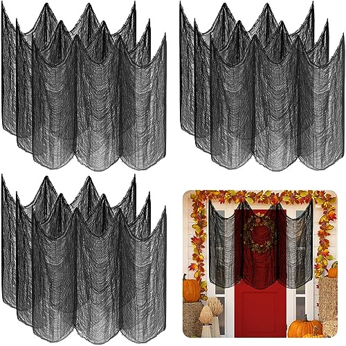 9 Pack Black Halloween Creepy Cloth 30 X 75 Inch Hallow...