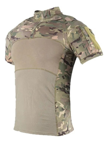 Camiseta Del Ejército Militar Para Hombre, Manga Corta, Camu