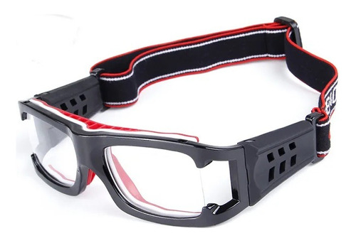 Lentes Para Deportes Con Medida Futbol Basket Negro Rojo