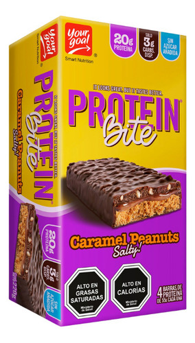 Protein Bite Caramel Panuts Salty 4 Barras Nutricioncelular