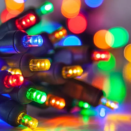 Imagen 4 de 8 de Luces De Navidad Led X100 Multicolor 9m Silmar