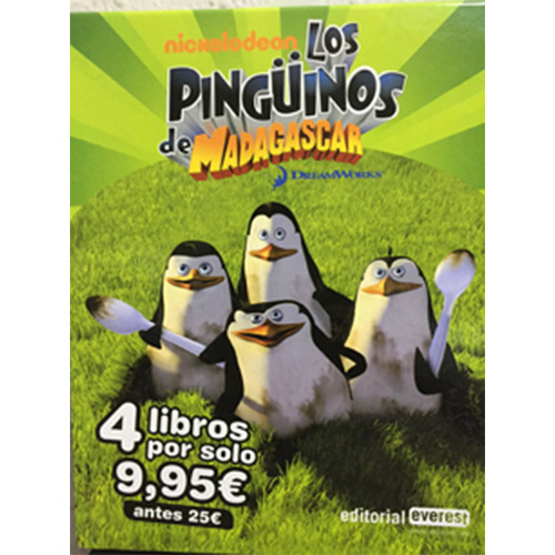 Pack 4 Libros Pinguinos De Madagascar