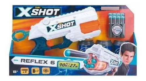 Pistola X-shot Reflex 6con 8 Dardos 20mts Original Zuru