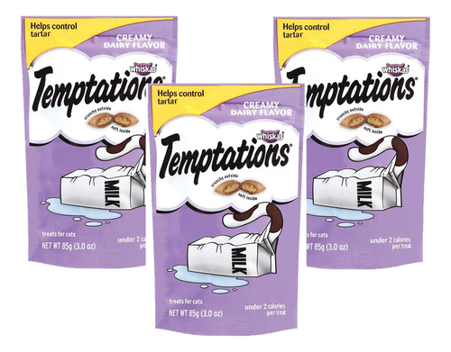 Whiskas Temptations - Golosinas Cremosas Para Gatos, 3 Onzas