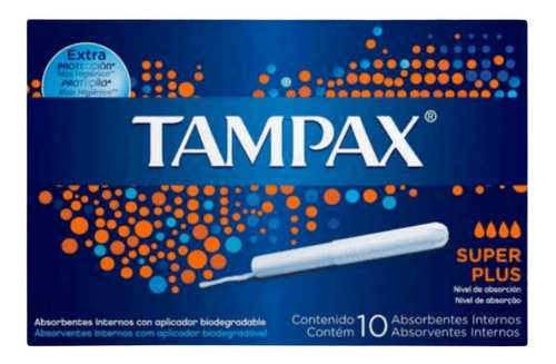 Absorvente Interno Tampax Super Plus Com 10 Unidades