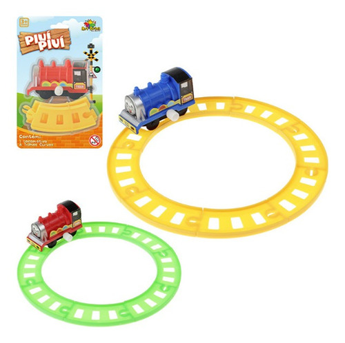 Trem Trenzinho De Corda Coloridos Piuí Piuí Infantil