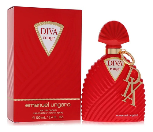 Perfume Emanuel Ungaro Diva Rouge para mujer, 100 ml, volumen unitario, 100 onzas líquidas