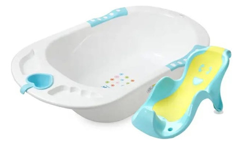 Bañera Para Bebé +soporte Plástico Y Desagüe 