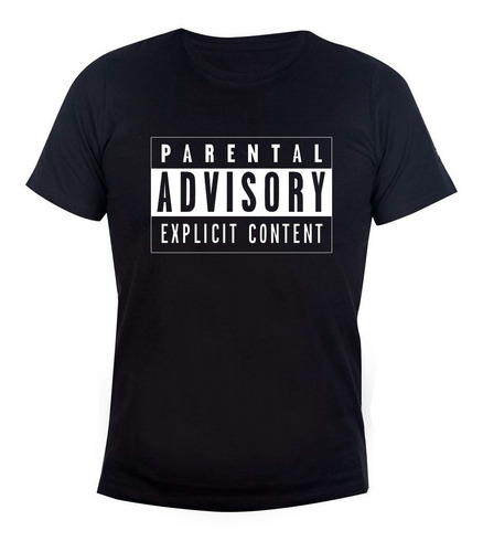 Remera Hombre Algodón Parental Advisory Explicit Content