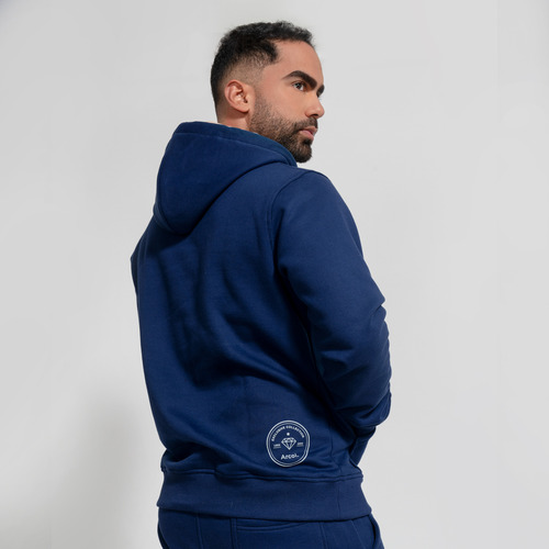 Conjunto Buzo De Algodón Polera Y Jogger Azul Acero
