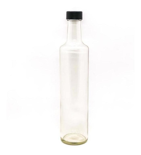 Botella Vidrio Licor Aceite Tapa Rosca 500 Cc Cilindrica X12