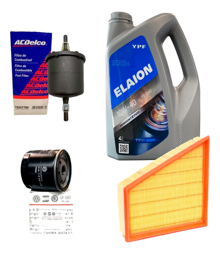 Combo Filtro Aire + Aceite + Combustible + 10w40 Vw Voyage