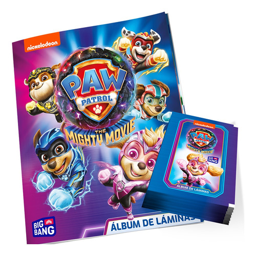 Álbum + 10 Sobres Paw Patrol The Mighty Movie.