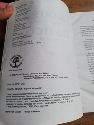 Diccionario Larousse Básico Escolar (Usado)