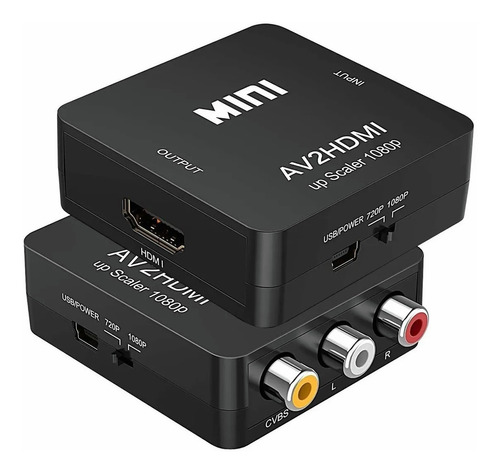 Convertidor Rca - Av A Hdmi Audio Video Adaptador Av2hdmi