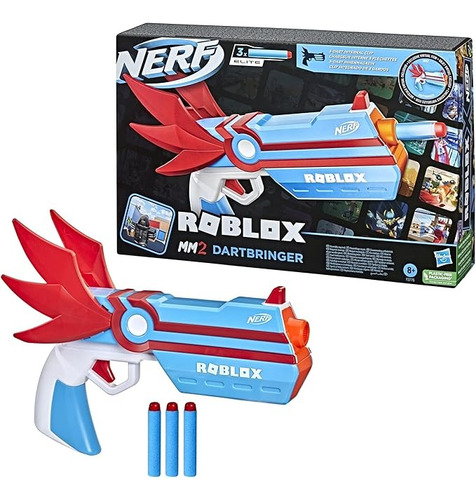 Nerf Roblox Mm2 Dartbringer 3 Dardos Elite Hasbro