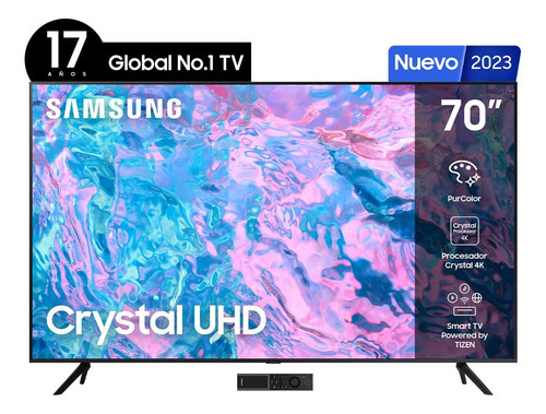 Pantalla Led Samsung 70  Ultra Hd 4k Smart Tv Un70cu7000fxzx