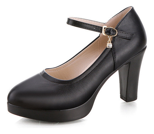 Tacones Altos Negros Con Punta En Punta Para Mujer