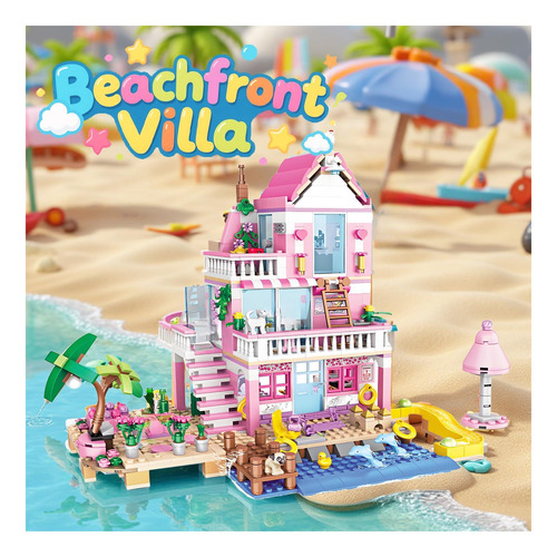 Csnrhg Pink Seaside Beach Villa Friends Building De Amigos 6