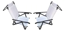 Comprar Descansar 80045 reposeras playeras de aluminio 5 posiciones pack 2 color blanco