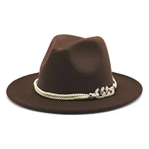 Comprar Sombrero De Fieltro De Ala Ancha Con Cinturón De Anillo