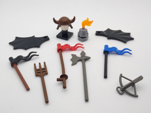 Lego Castle Knigths Kingdoms Lote De 10 Accesorios / Armas