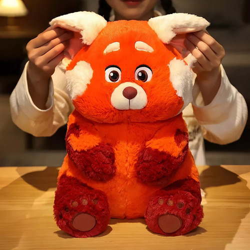 Li Peluche Mei Panda Turning Red, 45 Cm, Color