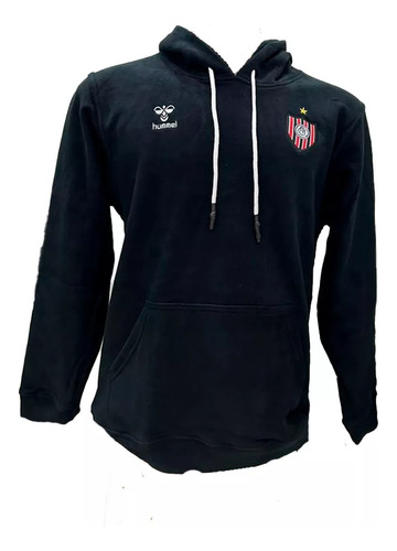 Buzo Canguro Gamuzado Chacarita Juniors 2023 Hummel Negro