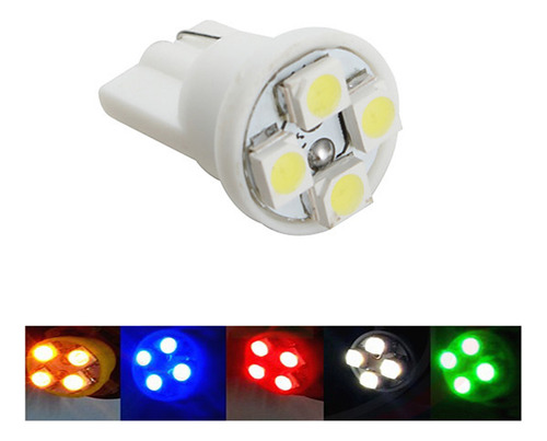 Lampada Pingo T10 4 Led Farol Sandero Ka Palio Gol Moto