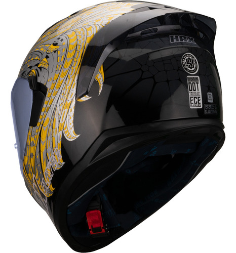 Hax Helmets. Casco Certificado Dot + Ece. Obsidian Slayer